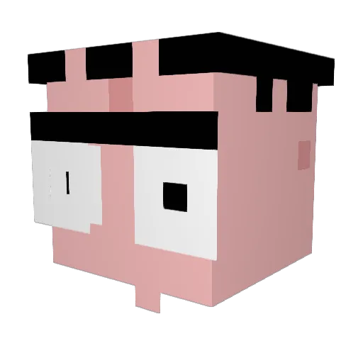 ehauke Minecraft avatar head, 3D render
