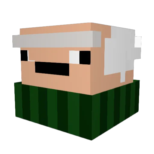 ehdgk324 Minecraft avatar head, 3D render