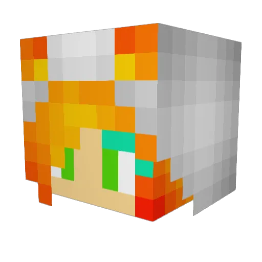 eheart12 Minecraft avatar head, 3D render