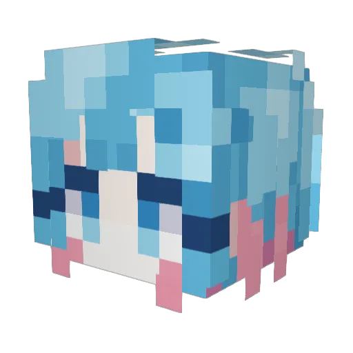 ehejic Minecraft avatar head, 3D render