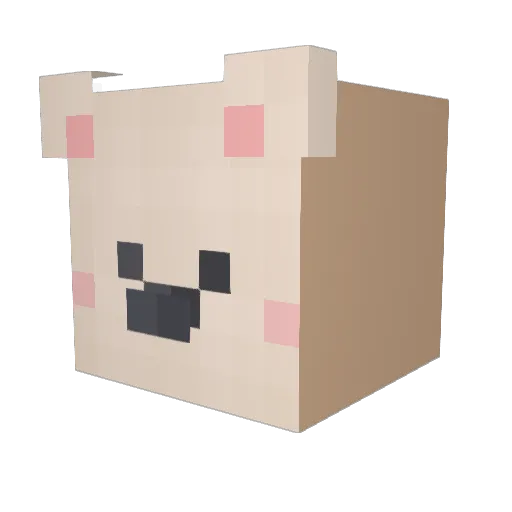 ehfehdeh Minecraft avatar head, 3D render