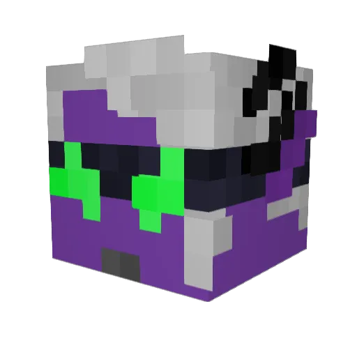 ehita Minecraft avatar head, 3D render