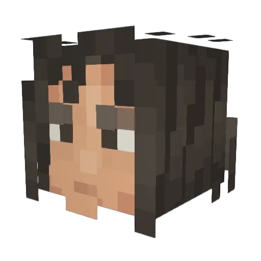 ehlaiye Minecraft avatar head, 3D render