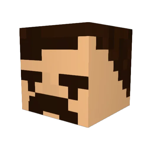 ehrenbus Minecraft avatar head, 3D render