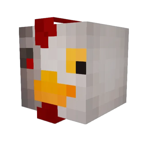ehu Minecraft avatar head, 3D render
