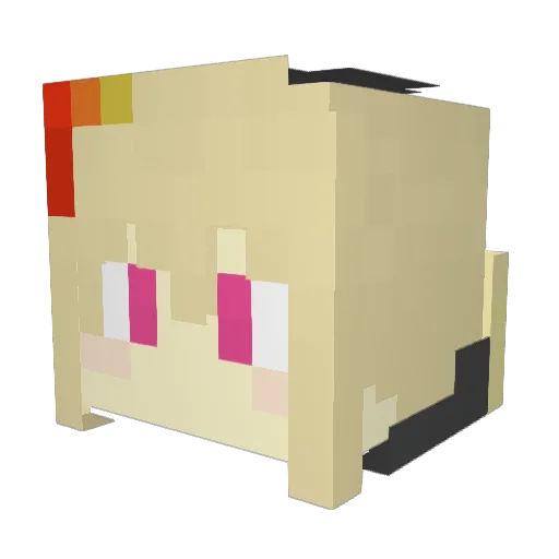 ehuc Minecraft avatar head, 3D render
