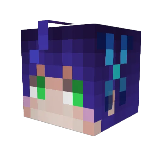ei_shan Minecraft avatar head, 3D render