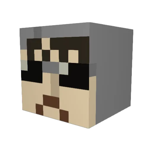 eich__ Minecraft avatar head, 3D render