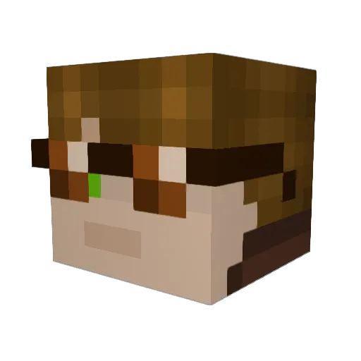 eiddamian3 Minecraft avatar head, 3D render