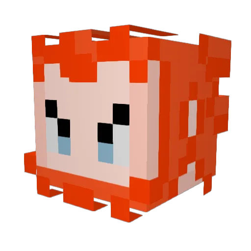 eightbirds Minecraft avatar head, 3D render