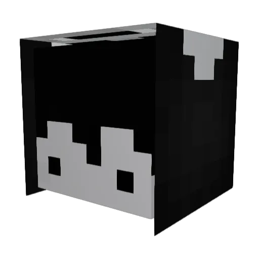 eightem Minecraft avatar head, 3D render