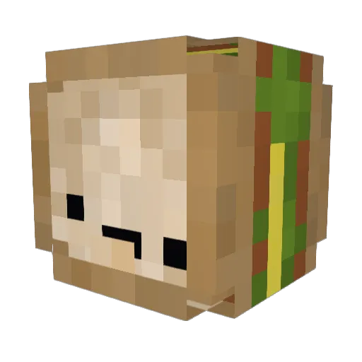 eighty89 Minecraft avatar head, 3D render