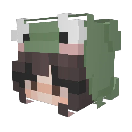 eihmu Minecraft avatar head, 3D render