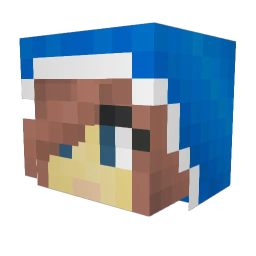 eikenchang Minecraft avatar head, 3D render