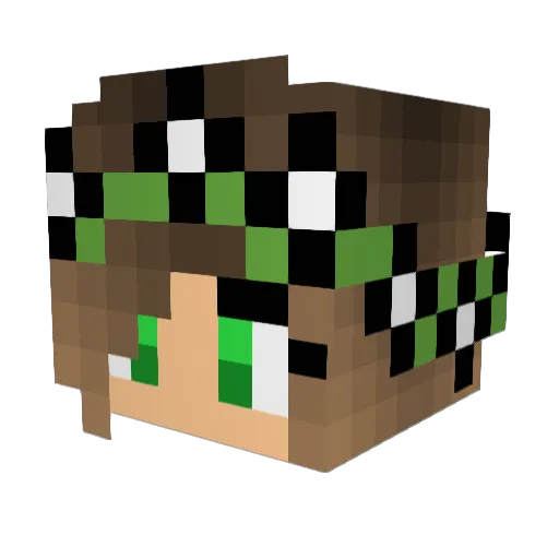 eileentje Minecraft avatar head, 3D render