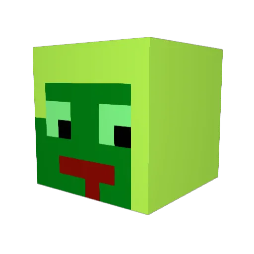 einFrosch Minecraft avatar head, 3D render