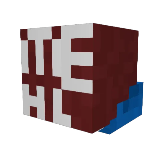 einMehlkopf Minecraft avatar head, 3D render