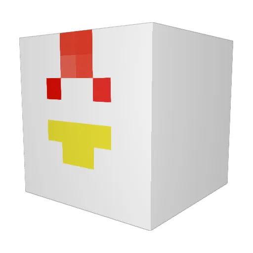 ein_huhn Minecraft avatar head, 3D render