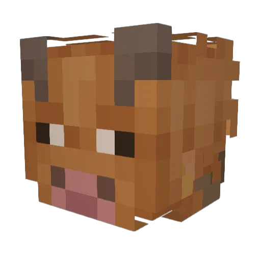 einarki Minecraft avatar head, 3D render