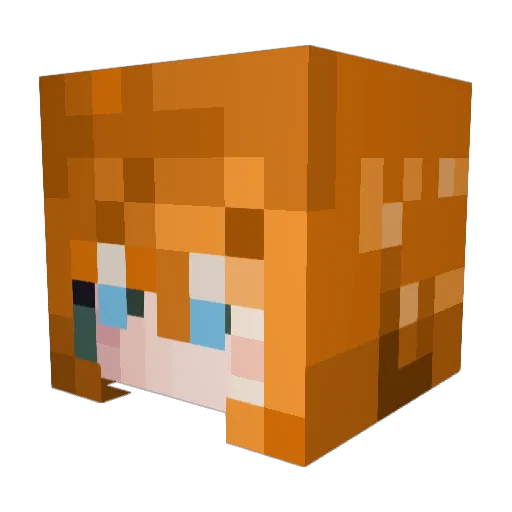 eineaine Minecraft avatar head, 3D render