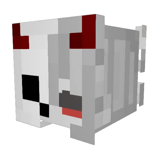 eineeuq Minecraft avatar head, 3D render