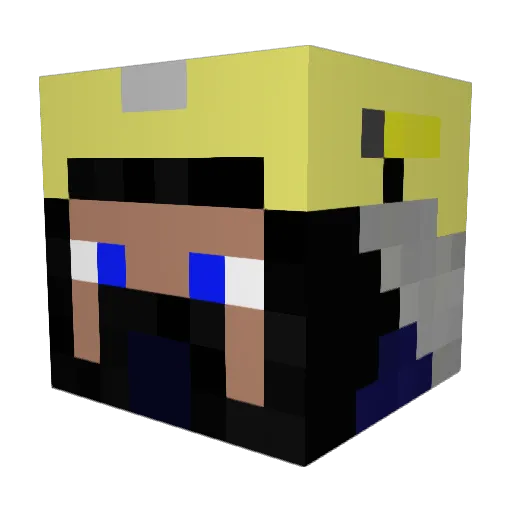 einfachrui Minecraft avatar head, 3D render
