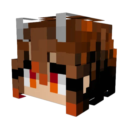 einoia Minecraft avatar head, 3D render