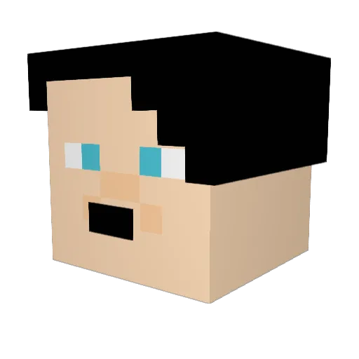 eirfabb Minecraft avatar head, 3D render