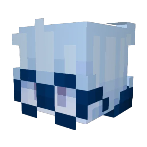 eisqk Minecraft avatar head, 3D render