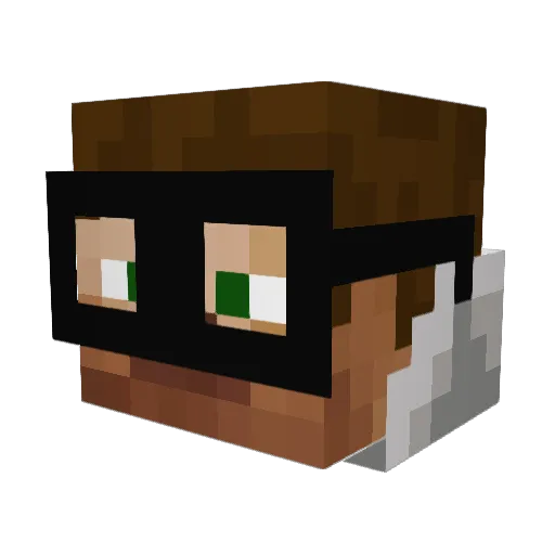 eivom Minecraft avatar head, 3D render
