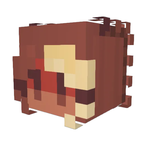 eixara Minecraft avatar head, 3D render