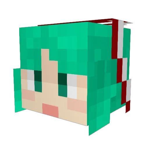 eiyatuki Minecraft avatar head, 3D render