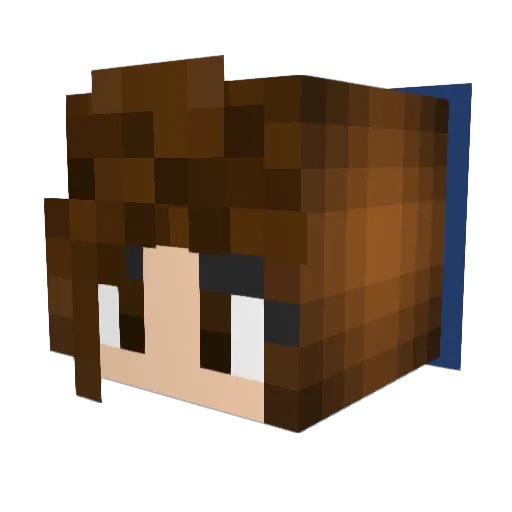 ejaffee Minecraft avatar head, 3D render