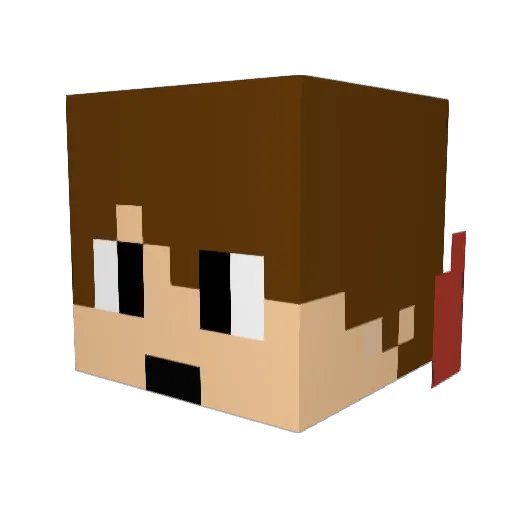 ejbluesky Minecraft avatar head, 3D render