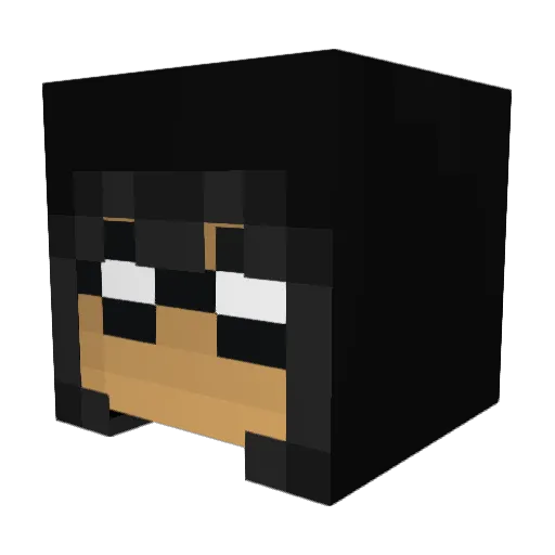 ejdamyk Minecraft avatar head, 3D render