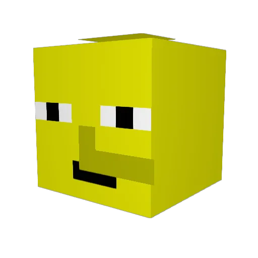 ejikboi Minecraft avatar head, 3D render