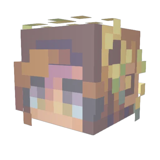 ejraixki Minecraft avatar head, 3D render