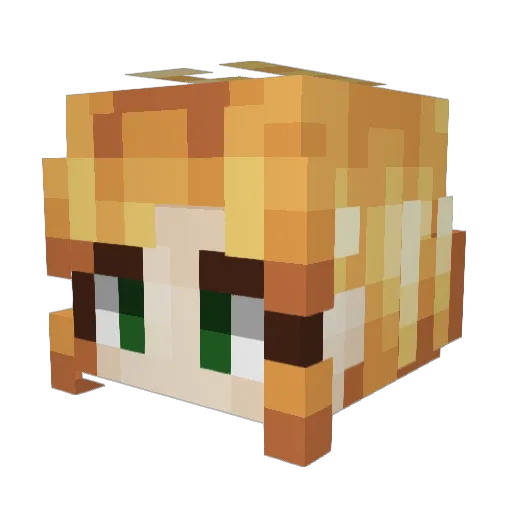 ejsilver Minecraft avatar head, 3D render
