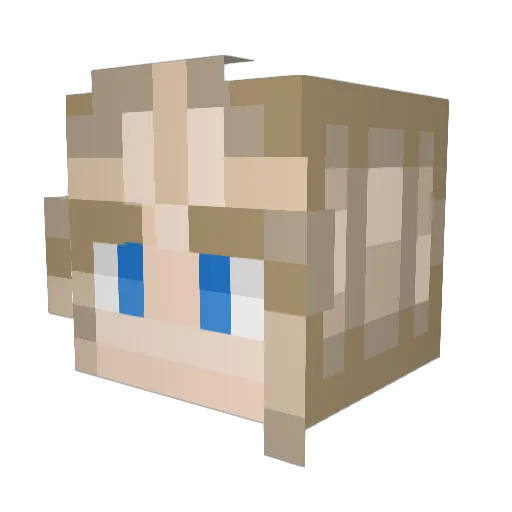 ejsuug Minecraft avatar head, 3D render