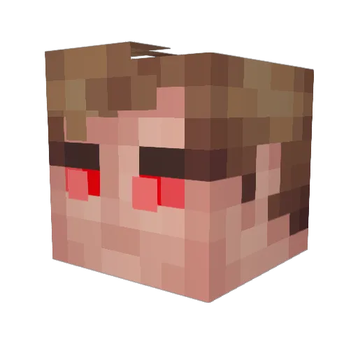 ejxz Minecraft avatar head, 3D render