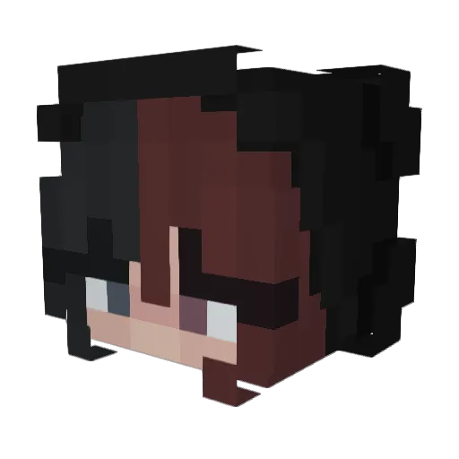 ekawqe Minecraft avatar head, 3D render