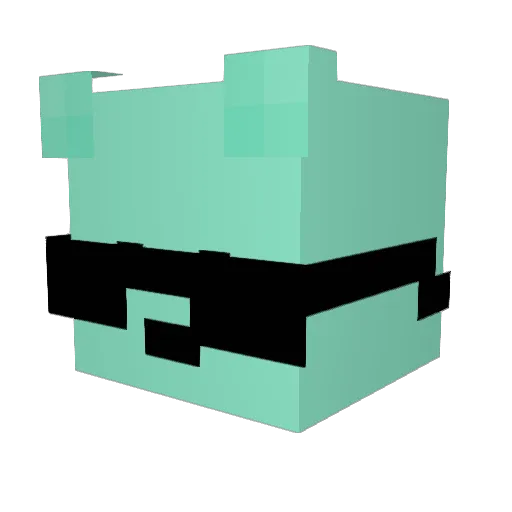 ekcoi Minecraft avatar head, 3D render