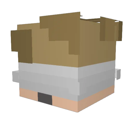 ekeby Minecraft avatar head, 3D render