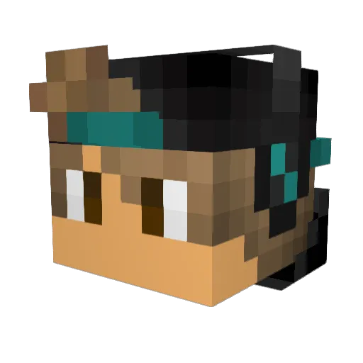 ekeking Minecraft avatar head, 3D render