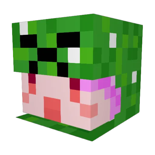 ekene Minecraft avatar head, 3D render