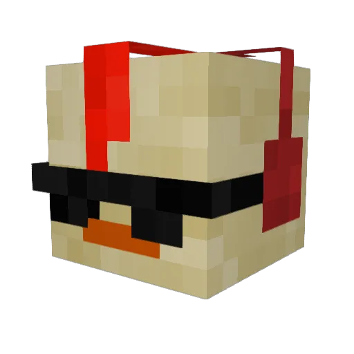 ekiHyk Minecraft avatar head, 3D render