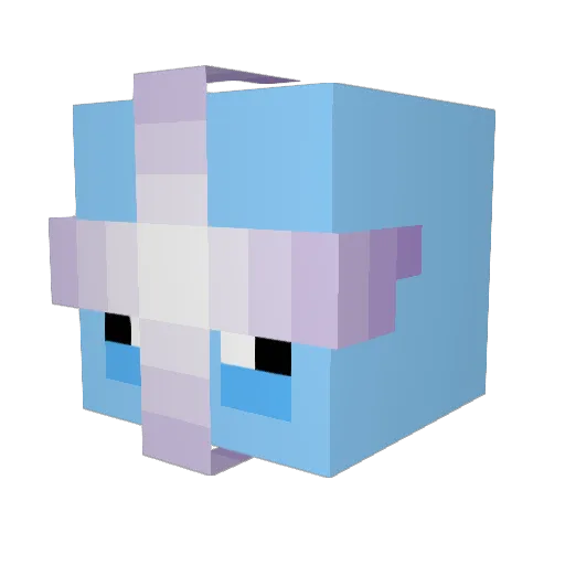 ekkinak Minecraft avatar head, 3D render
