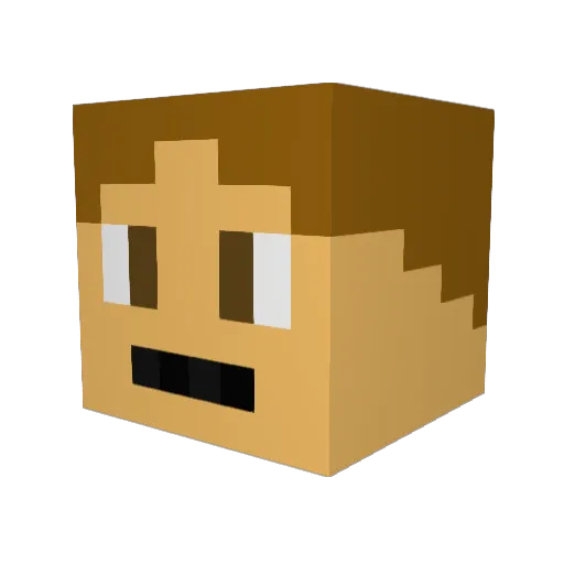 eklironman Minecraft avatar head, 3D render