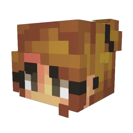 eknolira Minecraft avatar head, 3D render