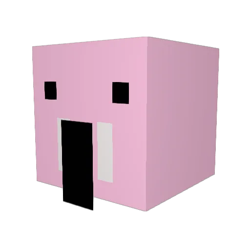 ekololi Minecraft avatar head, 3D render